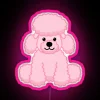 Personalizable customizable pink poodle neon art display digital RGB LED sign