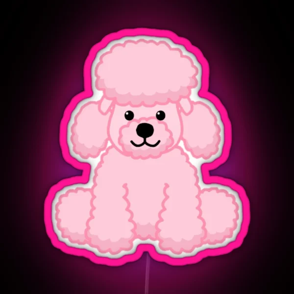Webkinz Pink Poodle RGB Neon Sign