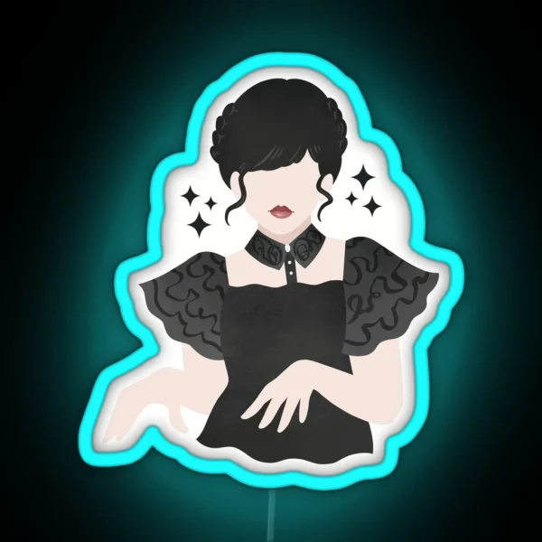 Wednesday Addams Dance RGB Neon Sign