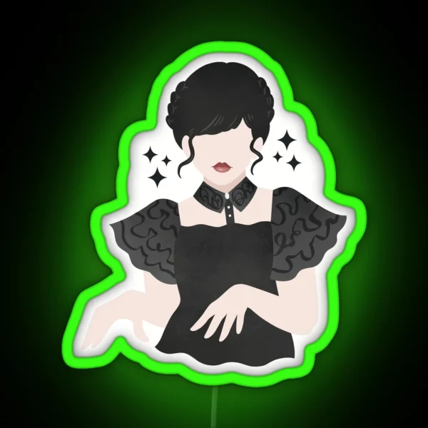 Wednesday Addams Dance RGB Neon Sign