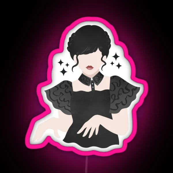 Wednesday Addams Dance RGB Neon Sign