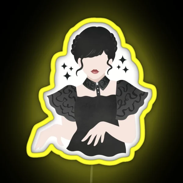 Wednesday Addams Dance RGB Neon Sign