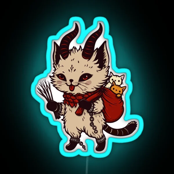 Wee Krampuss Cat RGB Neon Sign