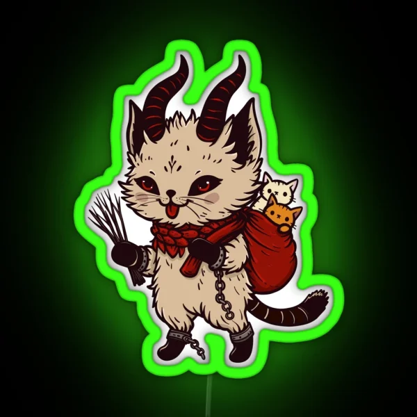Wee Krampuss Cat RGB Neon Sign