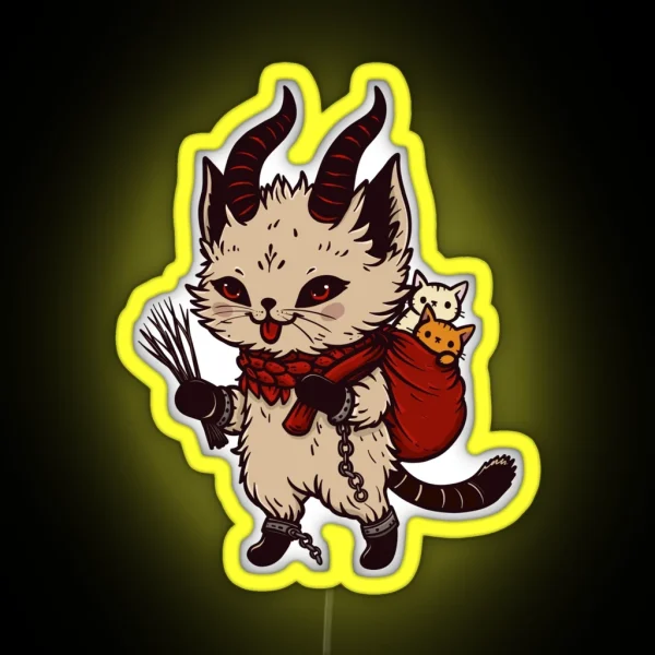 Wee Krampuss Cat RGB Neon Sign