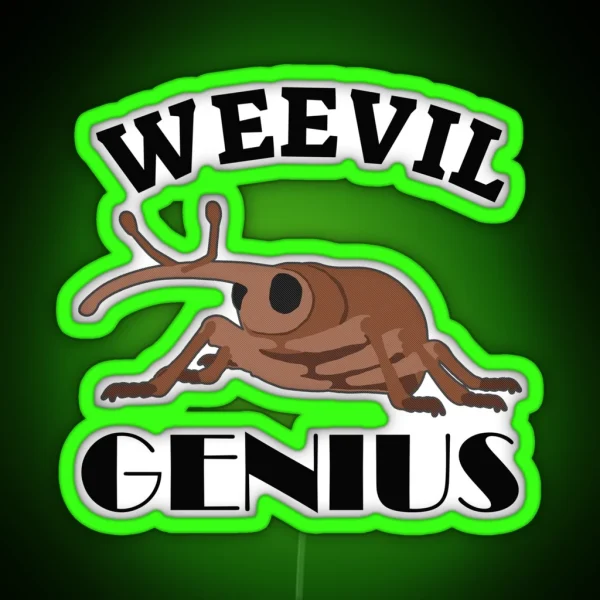 Weevil Genius RGB Neon Sign