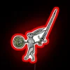 Neon warning: beware the killer rabbit in medieval armor