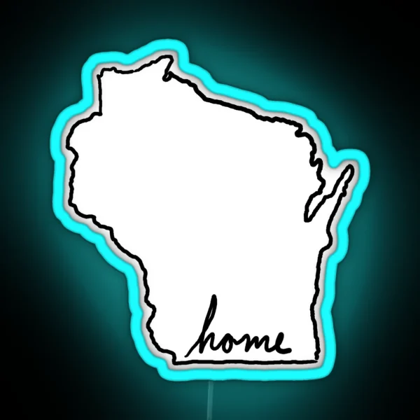 Welcome Home Wisconsin RGB Neon Sign