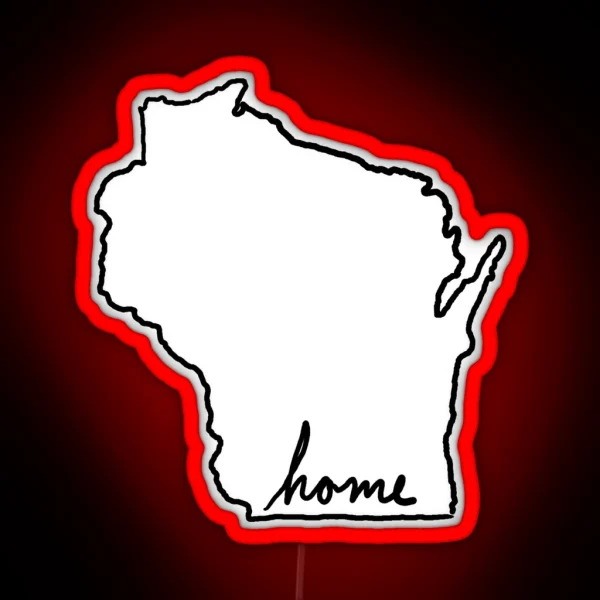 Welcome Home Wisconsin RGB Neon Sign