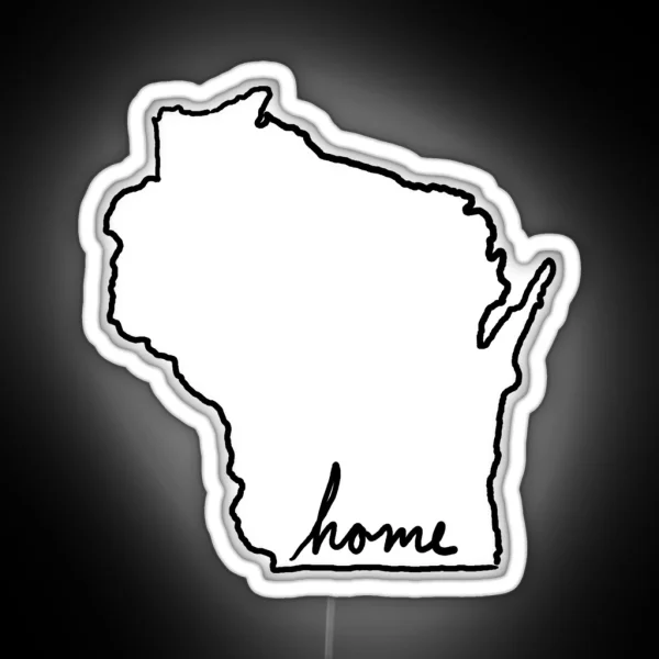 Welcome Home Wisconsin RGB Neon Sign