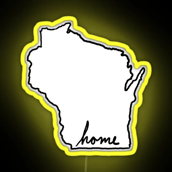 Welcome Home Wisconsin RGB Neon Sign