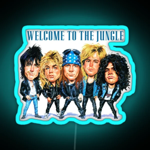 Welcome To The Jungle RGB Neon Sign