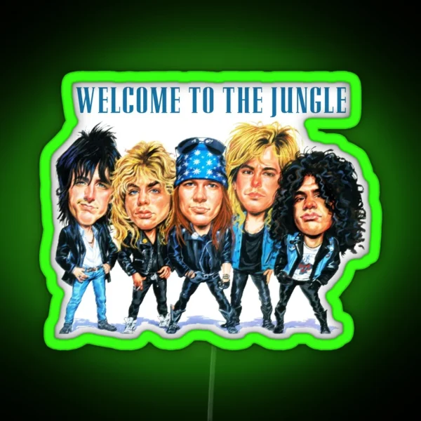 Welcome To The Jungle RGB Neon Sign