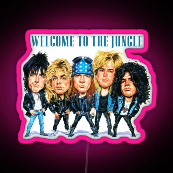 Welcome To The Jungle RGB Neon Sign