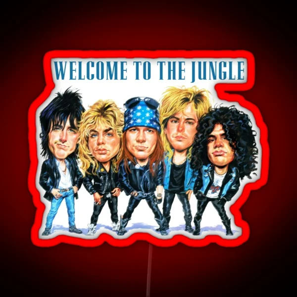Welcome To The Jungle RGB Neon Sign