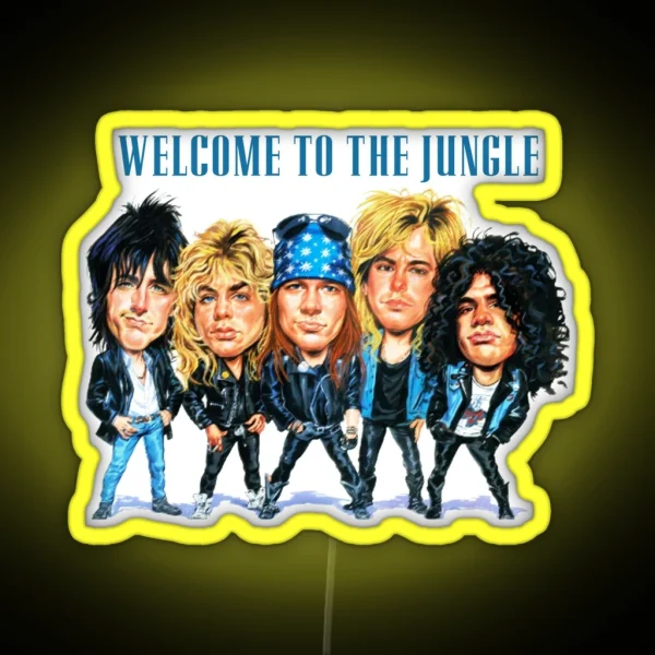 Welcome To The Jungle RGB Neon Sign