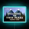 Retro Chic Neon Sign with Twin Peaks Logo Illuminated Design