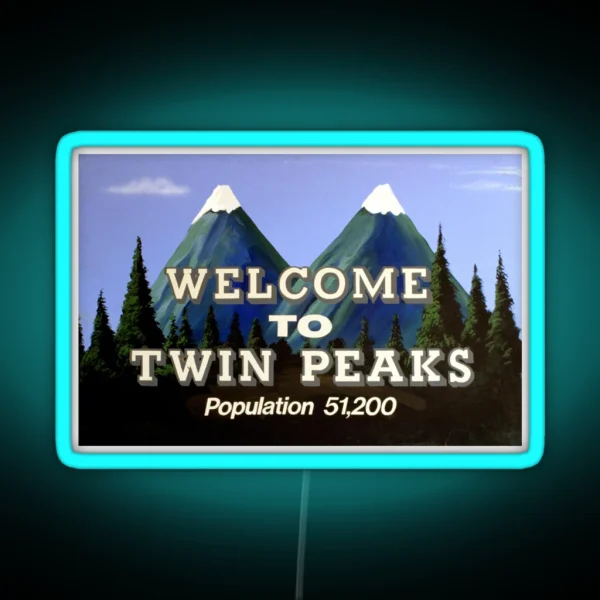 Welcome To Twin Peaks RGB Neon Sign