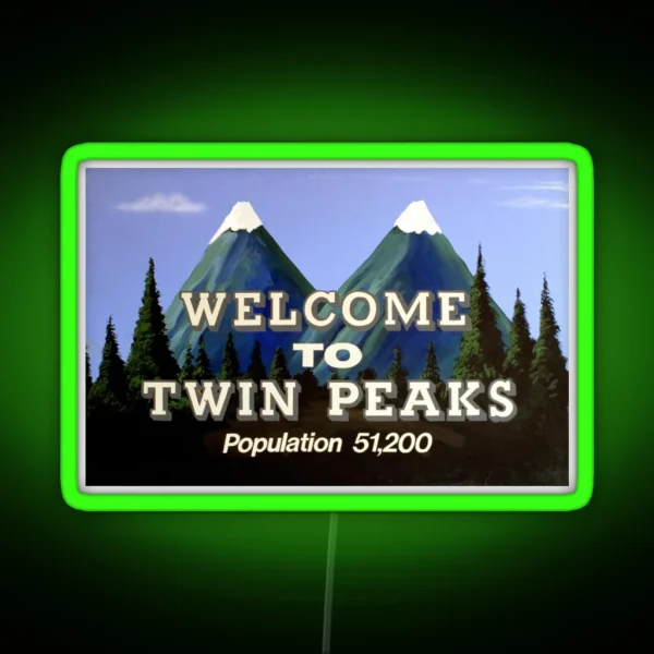 Welcome To Twin Peaks RGB Neon Sign