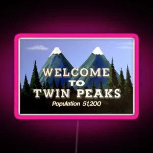 Welcome To Twin Peaks RGB Neon Sign