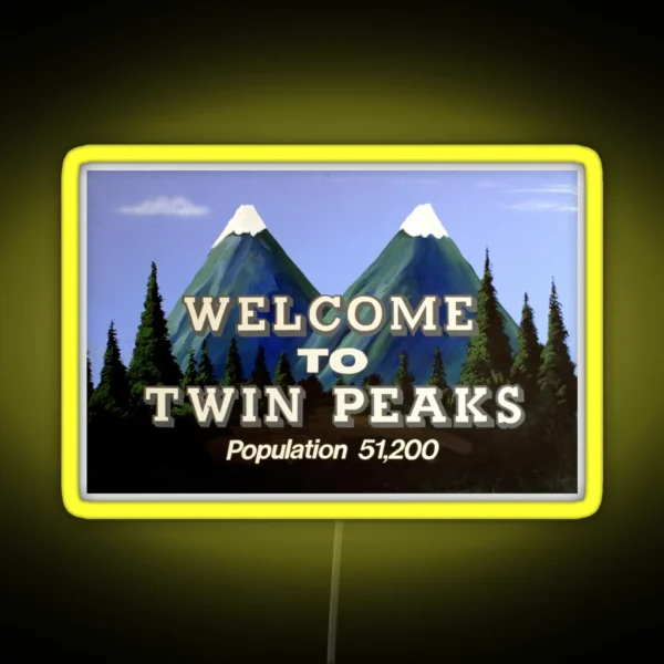 Welcome To Twin Peaks RGB Neon Sign