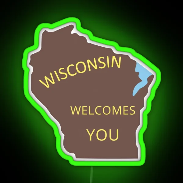 Welcome To Wisconsin RGB Neon Sign