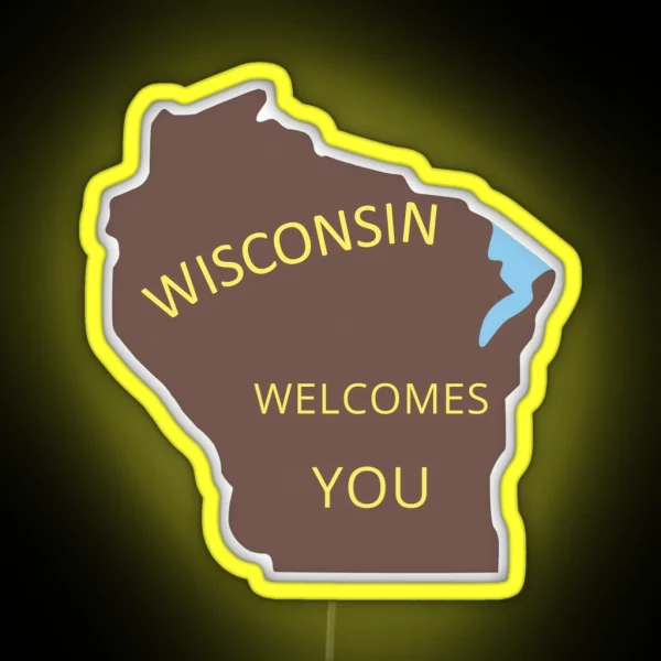 Welcome To Wisconsin RGB Neon Sign