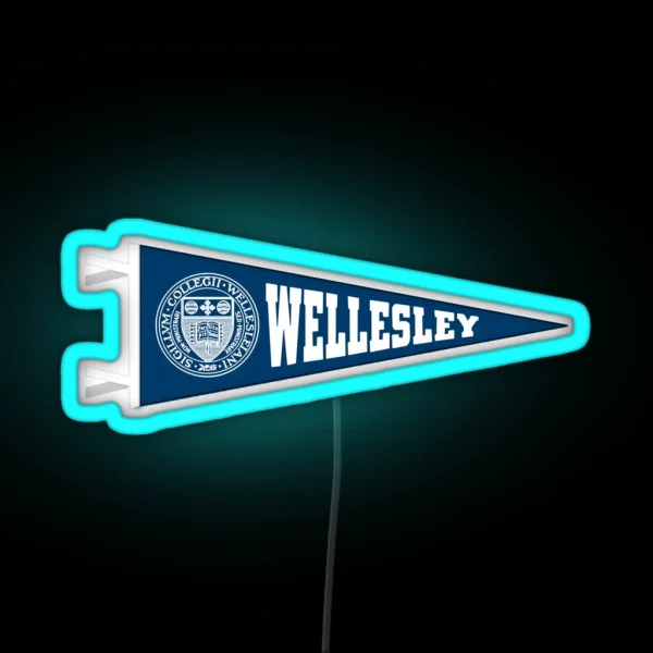 Wellesley Pennant RGB Neon Sign