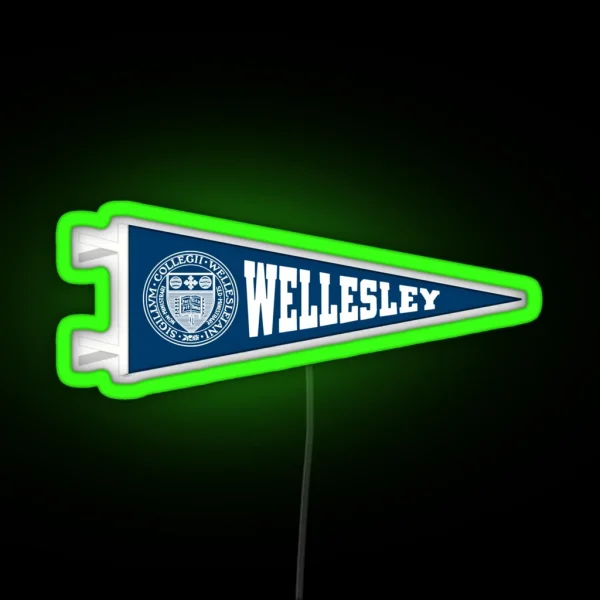 Wellesley Pennant RGB Neon Sign
