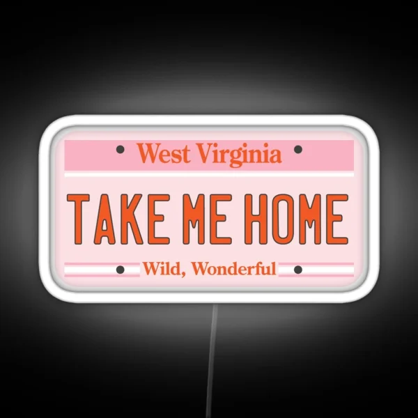 West Virginia License Plate RGB Neon Sign