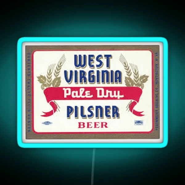 West Virginia Pale Dry Pilsner Beer RGB Neon Sign