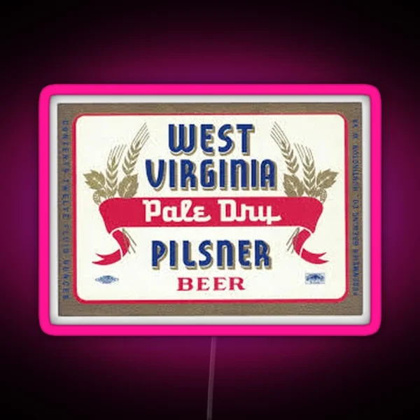 West Virginia Pale Dry Pilsner Beer RGB Neon Sign