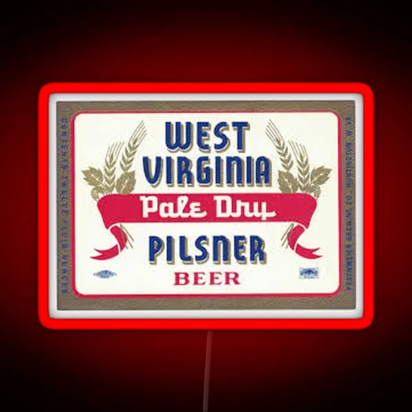 West Virginia Pale Dry Pilsner Beer RGB Neon Sign