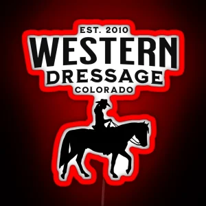 Western Dressage Graphic RGB Neon Sign