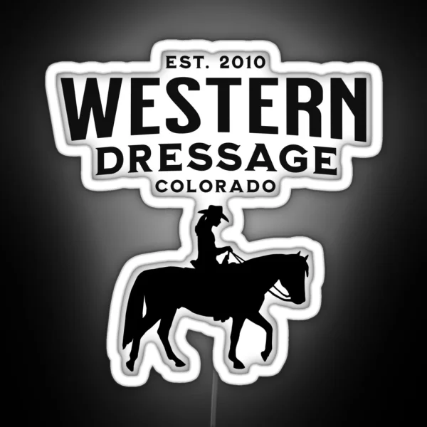 Western Dressage Graphic RGB Neon Sign