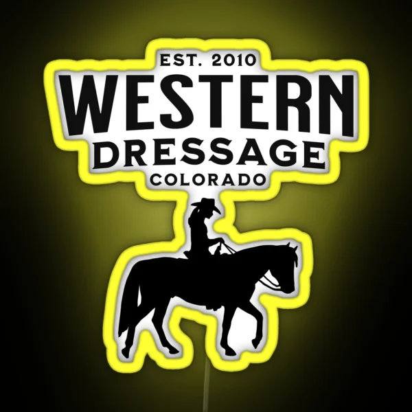 Western Dressage Graphic RGB Neon Sign