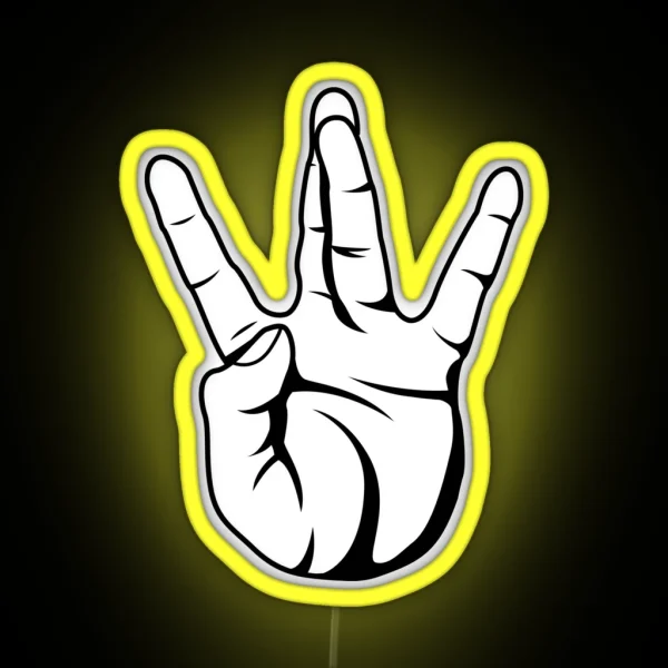 Westside West Coast Rap Hip Hop Hand Sign RGB Neon Sign