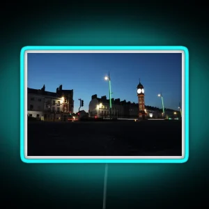 Weymouth Jubilee Clock Light Trails RGB Neon Sign