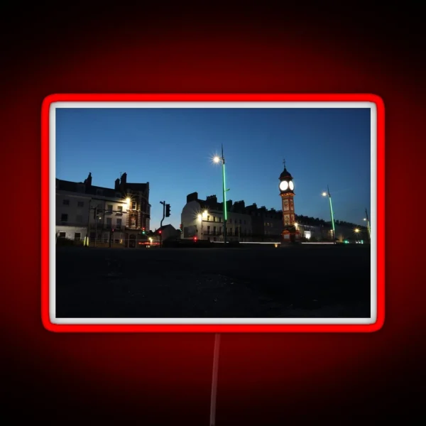 Weymouth Jubilee Clock Light Trails RGB Neon Sign