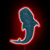 Vibrant Whale Shark Illuminated Neon Wall Sign with Colorful RGB Lighting