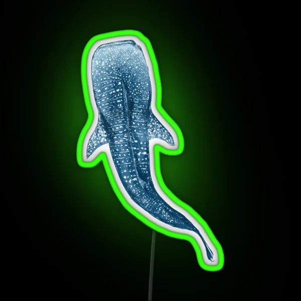 Whale Shark Surfacing RGB Neon Sign