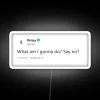 Vibrant '6 God' approved motivational phrase illuminates dark spaces