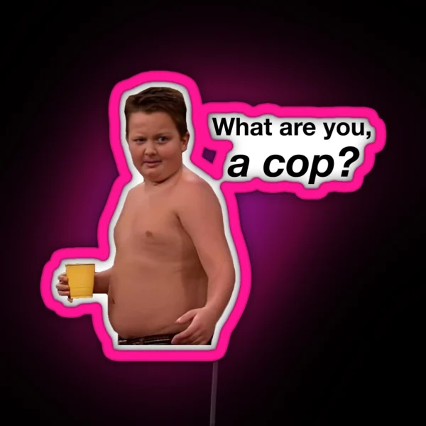 What Are You A Cop Gibby RGB Neon Sign