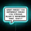Empowering Personal Strength with Colorful Inspiring Motivational Neon Wall Decor Artwork
