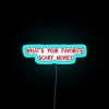 RGB Neon Sign Quote What's Your Favorite Scary Movie Scream
