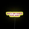 RGB neon movie night sign featuring Scream's iconic horror quote