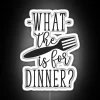 Whimsical RGB neon dinner quote decor for kitchen and dining rooms