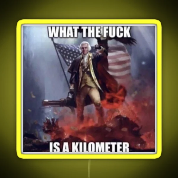 WHAT THE FUCK IS A KILOMETER IS THIS FUNNY I DONT KNOW ANYMORE RGB Neon Sign