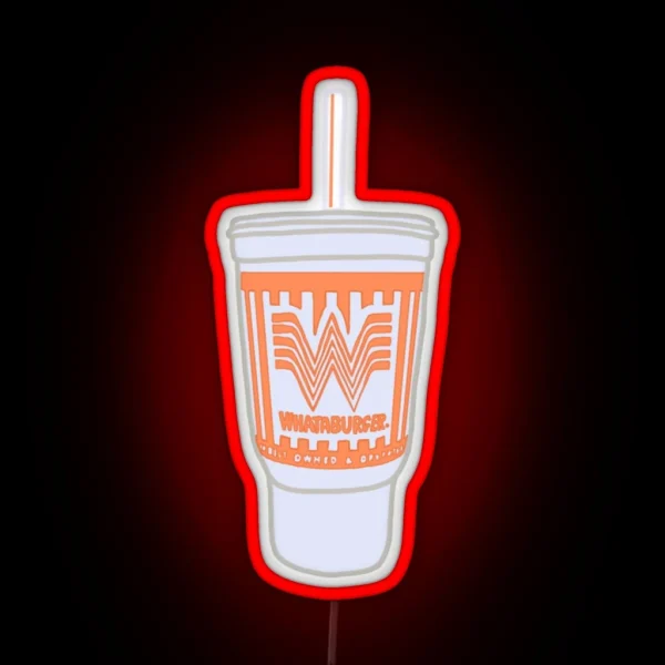 Whataburger Cup RGB Neon Sign