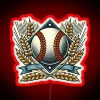 Nostalgic combination of rural grain fields and American baseball heritage